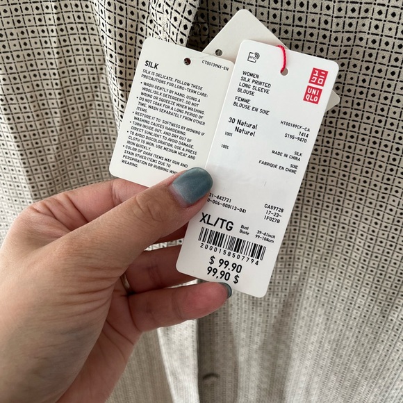 Uniqlo Ines De La Fressange Women's Silk Long Sleeve Shirt - Picture 2 of 5